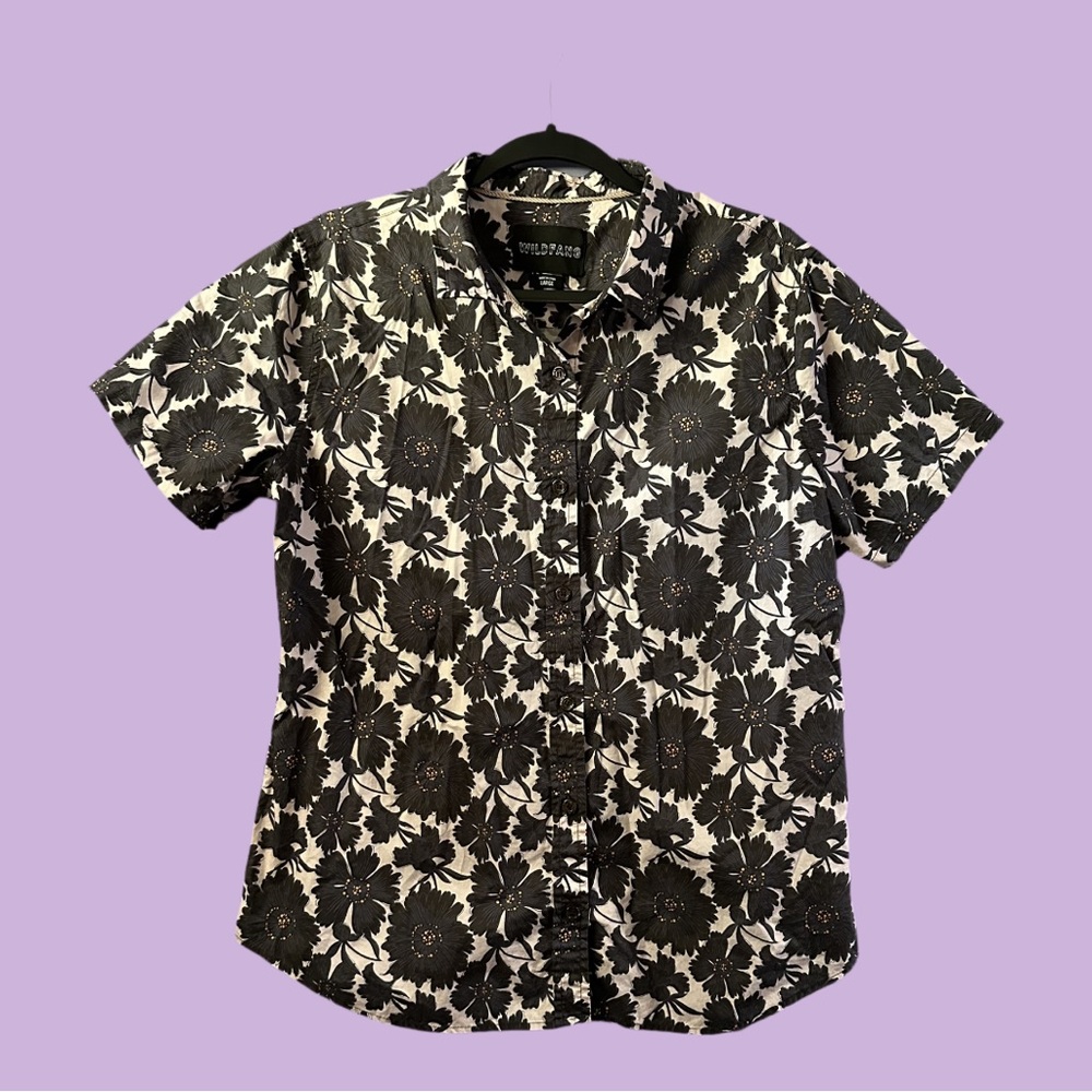 EUC Wildfang Essential Button Up Sz L Floral